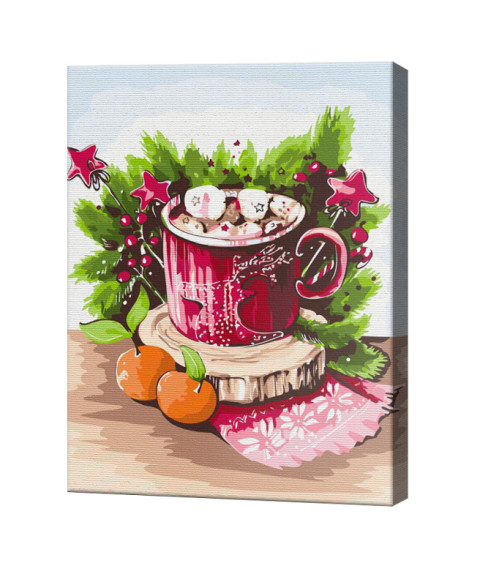 Pictură pe numere 40x50cm Eco. Marshmallow în ceașcă